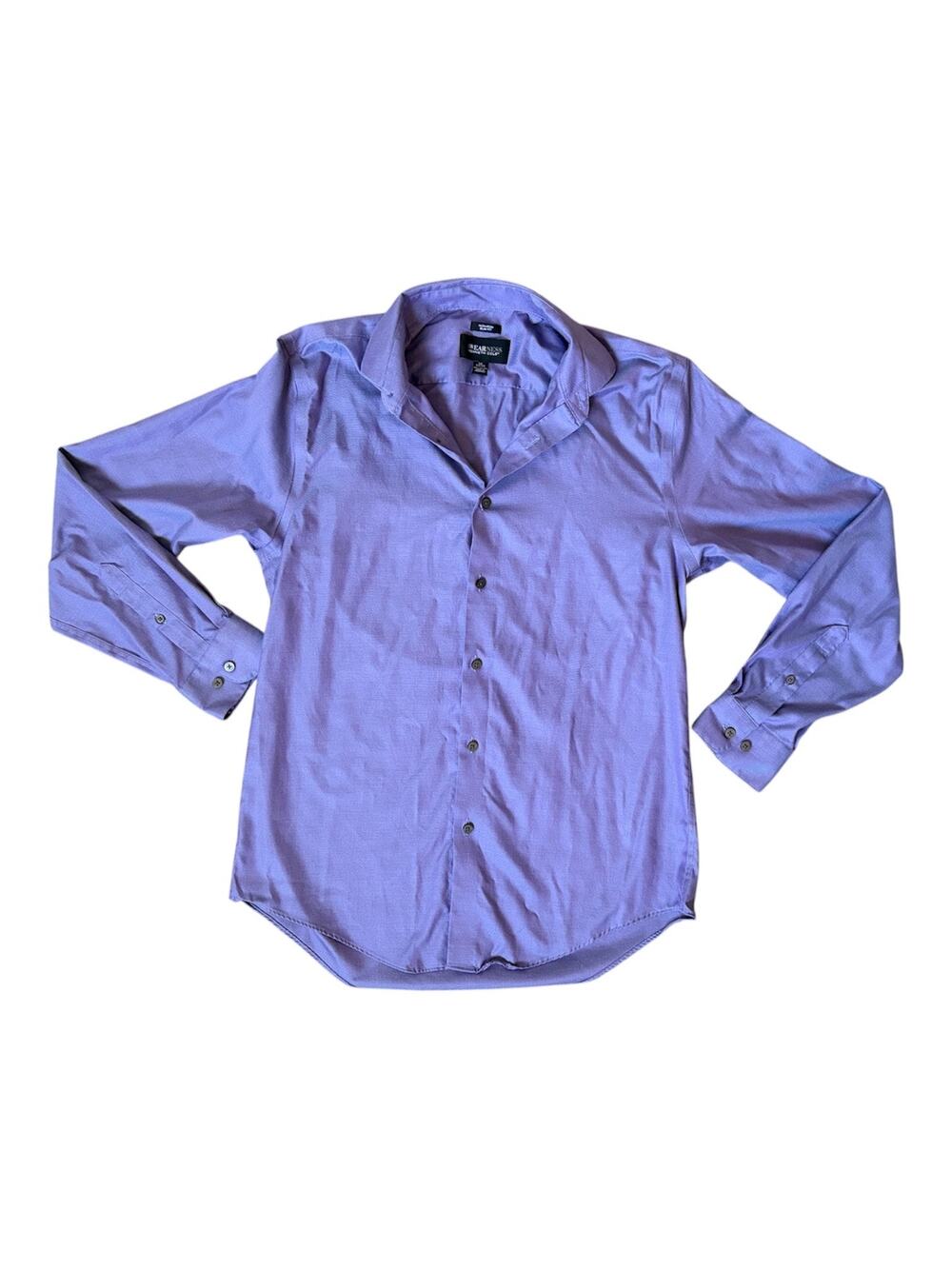 Kenneth Cole Awearness Non-Iron Slim Fit Purple Button Up Dress Shirt- 16 34/35